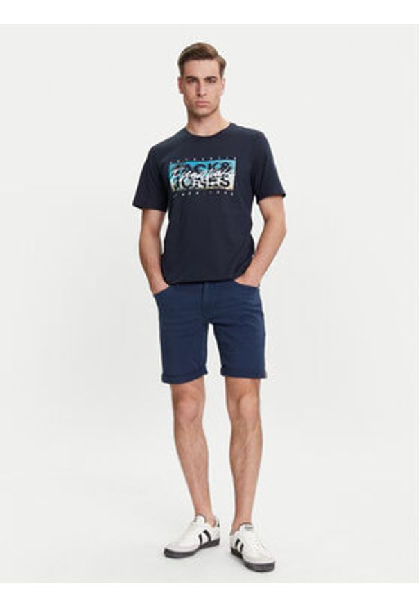 Jack & Jones Szorty jeansowe Rick 12274985 Granatowy Regular Fit. Kolor: niebieski. Materiał: bawełna