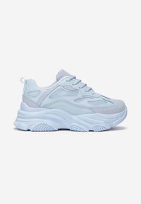 Born2be - Niebieskie Sneakersy Mortier. Wysokość cholewki: przed kostkę. Nosek buta: okrągły. Kolor: niebieski. Materiał: dresówka, materiał. Szerokość cholewki: normalna. Wzór: jednolity, gładki, aplikacja #4
