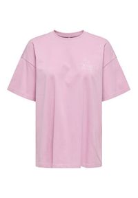 only - ONLY T-Shirt Vivvi 15346761 Różowy Regular Fit. Kolor: różowy. Materiał: bawełna