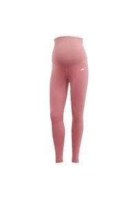 Adidas - Yoga 7/8 Leggings (Maternity). Kolekcja: moda ciążowa. Kolor: różowy. Materiał: materiał