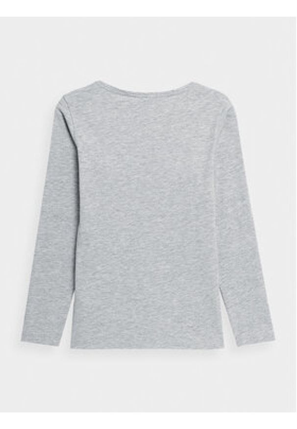 4f - 4F Bluzka 4FAW23TLONF167 Szary Slim Fit. Kolor: szary. Materiał: bawełna