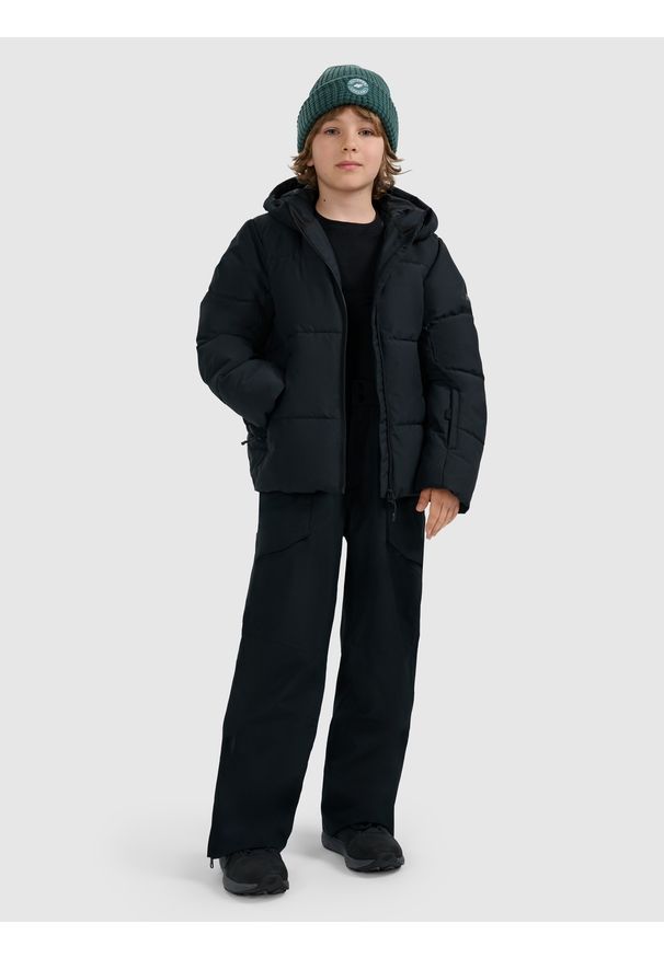4f - 4F Kurtka narciarska membrana 5000 chłopięca - czarna 128 (7-8 lat). Kolor: czarny. Materiał: poliester, materiał. Sezon: lato