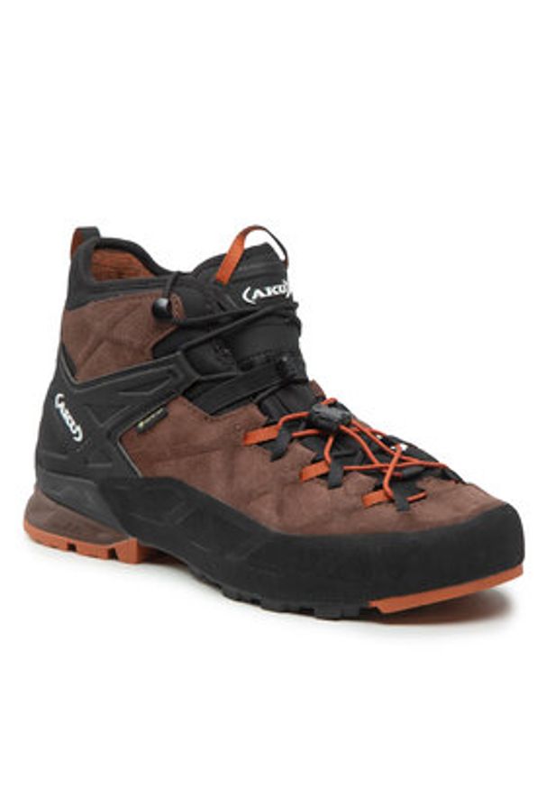 Aku Trekkingi Rock Dfs Mid Gtx GORE-TEX 718 Brązowy. Kolor: brązowy. Materiał: skóra, zamsz. Technologia: Gore-Tex. Sport: turystyka piesza