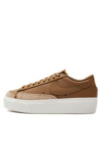 Nike Sneakersy Blazer Low Platform DJ0292 200 Brązowy. Kolor: brązowy. Materiał: skóra. Obcas: na platformie #4