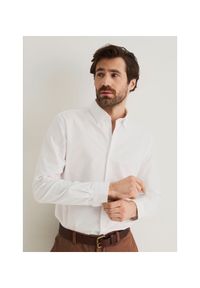 Ochnik - Koszula męska. Kolor: biały. Materiał: bawełna. Długość: długie #1