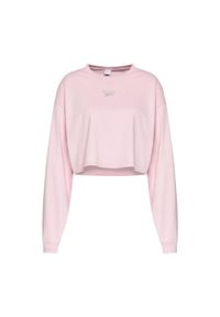 Bluza sportowa damska Reebok CL Wide krótka. Kolor: różowy. Materiał: bawełna. Długość: krótkie. Styl: sportowy