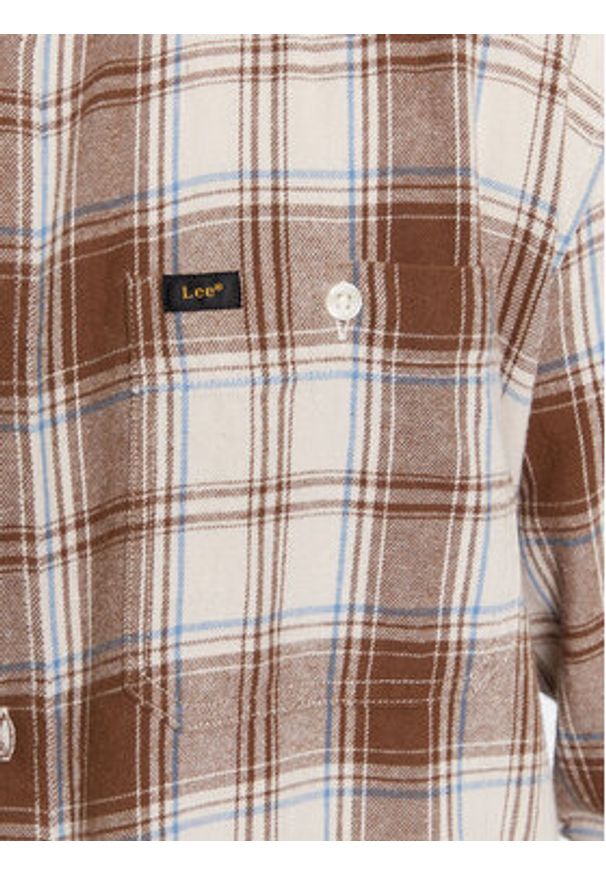 Lee Koszula 112342325 Beżowy Regular Fit. Kolor: beżowy. Materiał: bawełna