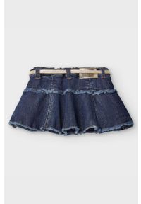 Mayoral - Spódnica dziecięca. Kolor: niebieski. Materiał: jeans, denim. Wzór: gładki #2