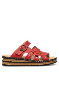 Rieker Klapki 62976-33 Czerwony. Kolor: czerwony. Materiał: syntetyk