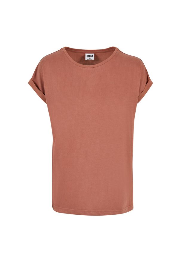 Damska koszulka off-shoulder Koszulka Urban Classics Modal. Kolor: różowy, pomarańczowy, czerwony, wielokolorowy