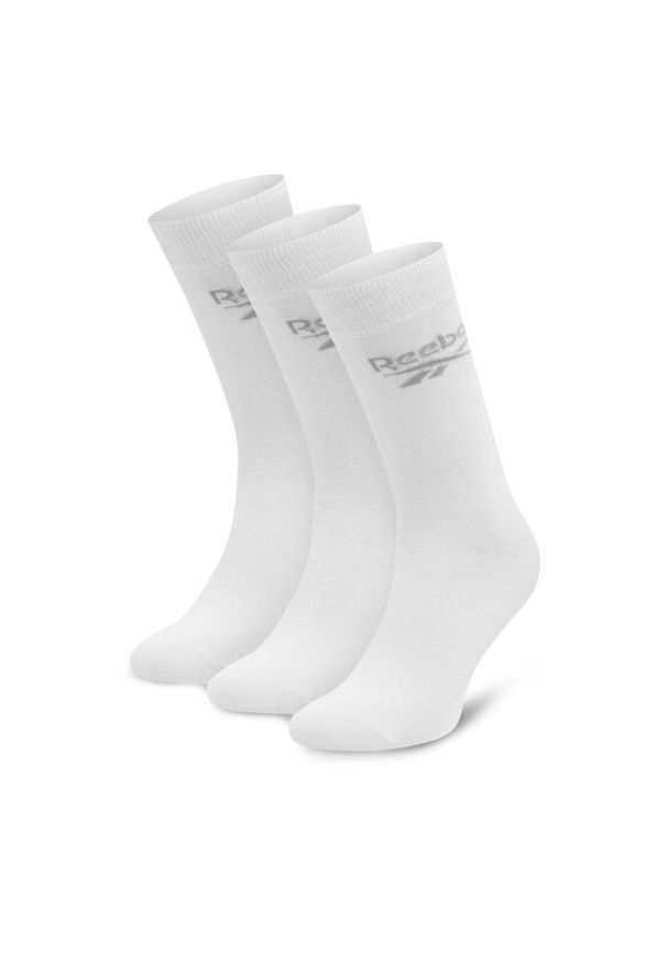 Reebok Zestaw 3 par wysokich skarpet unisex R0367-SS24 (3-pack) Biały. Kolor: biały