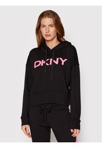 DKNY Sport Bluza DP1T8642 Czarny Regular Fit. Kolor: czarny. Materiał: syntetyk, bawełna. Styl: sportowy