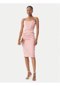 Rinascimento Sukienka koktajlowa CFC0123676003 Różowy Regular Fit. Kolor: różowy. Materiał: syntetyk. Styl: wizytowy #4