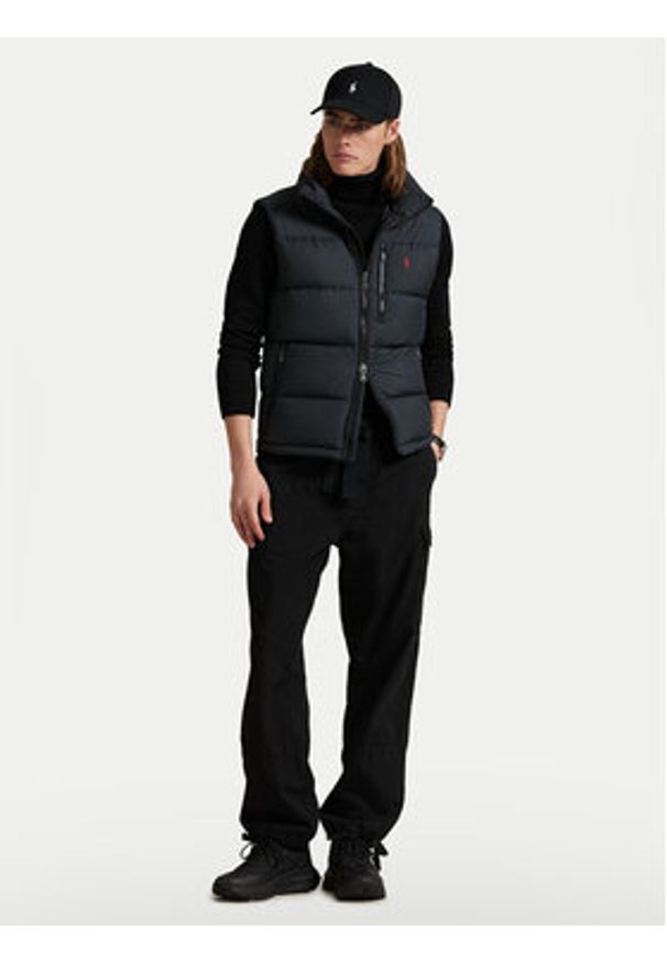 Polo Ralph Lauren Kamizelka 710968283001 Czarny Regular Fit. Typ kołnierza: polo. Kolor: czarny. Materiał: syntetyk