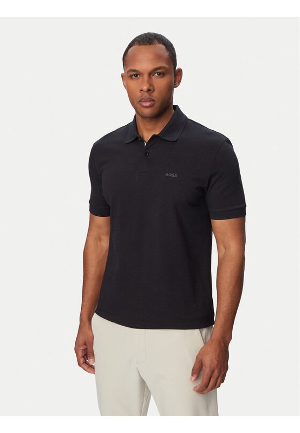 BOSS Polo 50554591 Granatowy Regular Fit. Typ kołnierza: polo. Kolor: niebieski. Materiał: bawełna