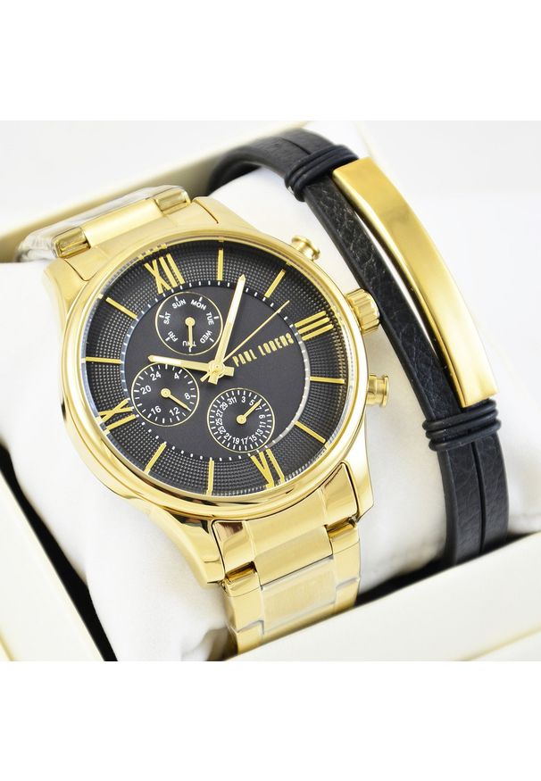 Zestaw męski zegarek Paul Lorens-SAVRES PL11652B6-1D1 + bransoletka