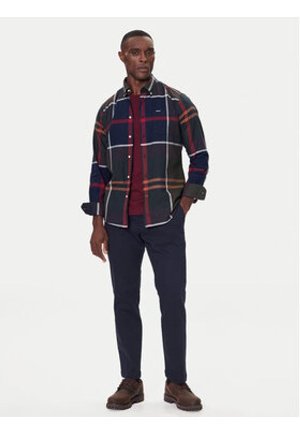 Barbour Koszula Dunoon MSH4980TN51 Granatowy Regular Fit. Kolor: niebieski. Materiał: bawełna