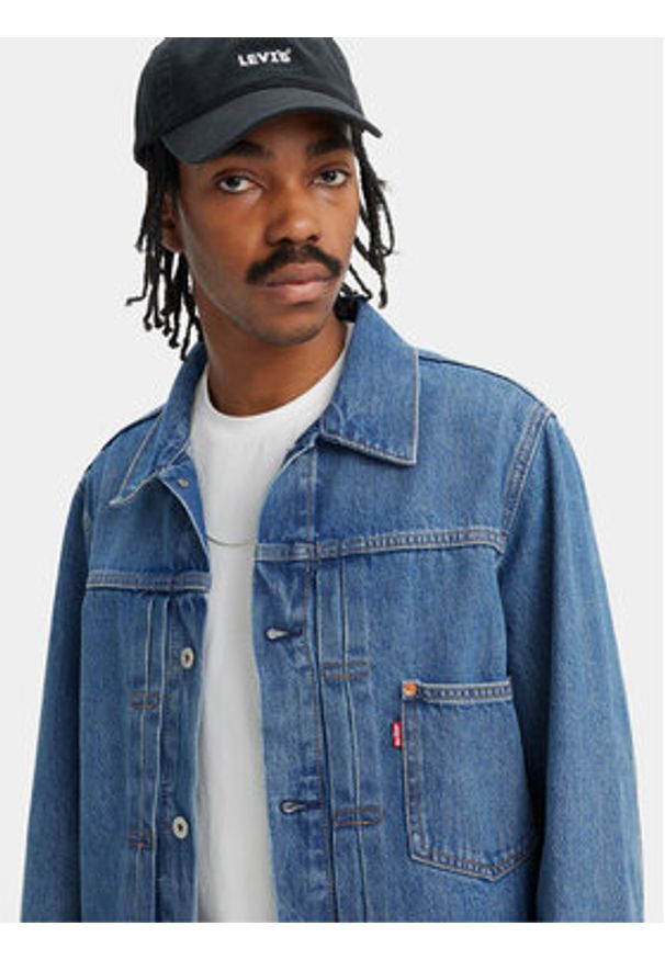 Levi's® Kurtka jeansowa A3174-0004 Niebieski Loose Fit. Kolor: niebieski. Materiał: bawełna