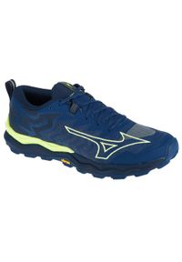 Buty do biegania męskie Mizuno Wave Daichi 8. Zapięcie: sznurówki. Kolor: żółty, niebieski, wielokolorowy. Materiał: materiał, syntetyk, guma. Szerokość cholewki: normalna. Model: Mizuno Wave