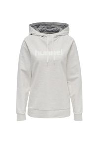 Damska bluza z kapturem Hummel Hmlgo Logo. Typ kołnierza: kaptur. Kolor: szary, beżowy, wielokolorowy. Materiał: polar. Sport: piłka ręczna #1