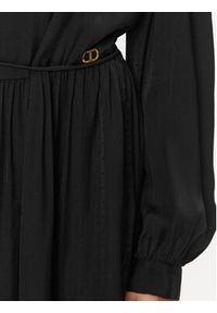 TwinSet - TWINSET Sukienka koktajlowa 232TT2174 Czarny Regular Fit. Kolor: czarny. Materiał: wiskoza. Styl: wizytowy #5