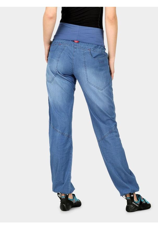 OCUN - Spodnie wspinaczkowe damskie Ocun Noya Jeans. Kolor: niebieski. Materiał: jeans