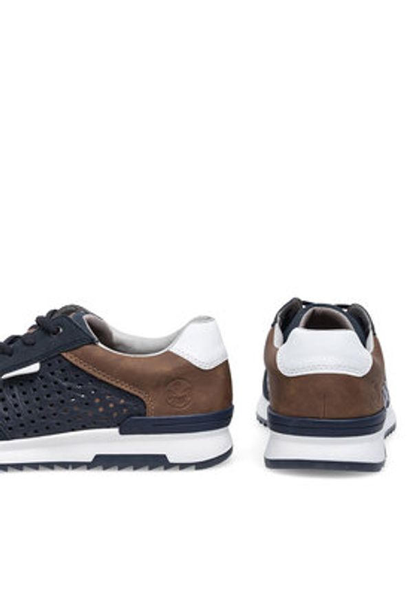 Rieker Półbuty 16106-15 Niebieski. Kolor: niebieski. Materiał: syntetyk