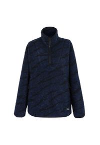 Regatta - Bluza Polarowa Damska Abstrakcja Borg Suwak Do Połowy Frankie. Kolor: niebieski, wielokolorowy, czarny. Materiał: polar. Wzór: abstrakcja #1