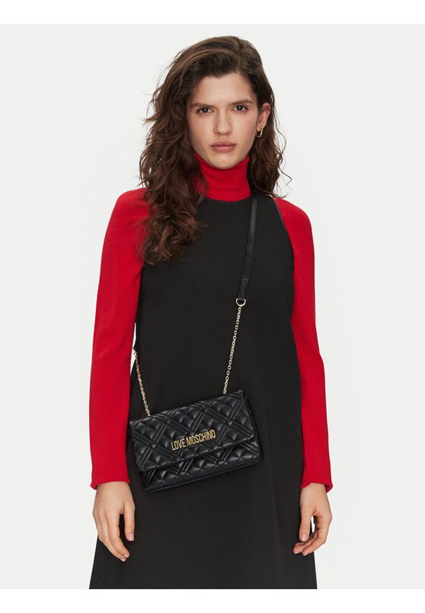 Love Moschino - LOVE MOSCHINO Torebka JC4097PP1MLA0000 Czarny. Kolor: czarny. Materiał: skórzane