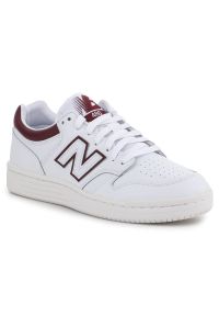 Buty New Balance M BB480LDB białe. Kolor: biały. Materiał: materiał, skóra. Szerokość cholewki: normalna