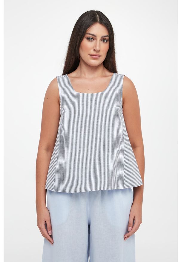 Top damski lniany Caliga MM. Materiał: len