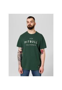 PITBULL - Koszulka bawełniana sportowa t-shirt dla dorosłych Garment Washed USA Cal. Kolor: wielokolorowy, zielony, biały. Materiał: bawełna #1