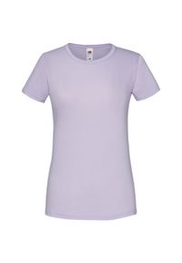 FRUIT OF THE LOOM - Koszulka Damska Z Bawełny Czesanej Iconic. Kolor: niebieski. Materiał: bawełna. Sport: turystyka piesza #1