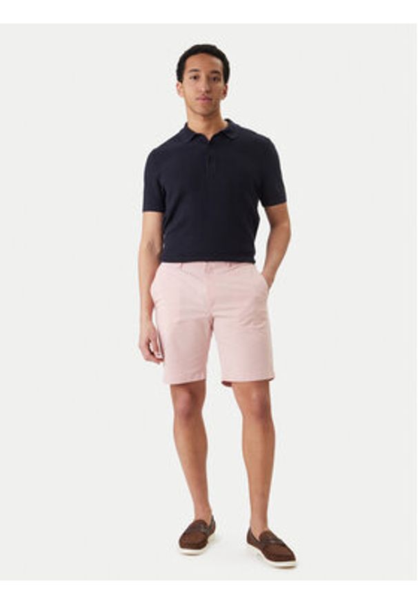 TOMMY HILFIGER - Tommy Hilfiger Szorty materiałowe Deton 9.5 MW0MW42351 Różowy Slim Fit. Kolor: różowy. Materiał: bawełna