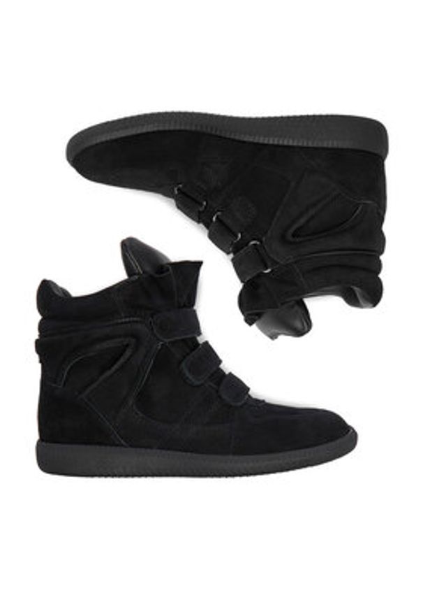Badura Sneakersy EO-IVI-LT1885-2N Czarny. Kolor: czarny. Materiał: zamsz, skóra