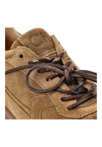 CheBello - Brązowe Sneakersy Chebello Modne Welurowe Obuwie Damskie. Okazja: na co dzień. Kolor: brązowy. Materiał: welur. Styl: klasyczny, casual, elegancki #5