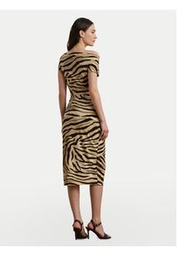 Lauren Ralph Lauren - LAUREN RALPH LAUREN Sukienka koktajlowa 200973604001 Beżowy Slim Fit. Kolor: beżowy. Materiał: syntetyk. Styl: wizytowy #3