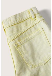 mango - Mango jeansy Mom80 damskie high waist. Stan: podwyższony. Kolor: żółty #12