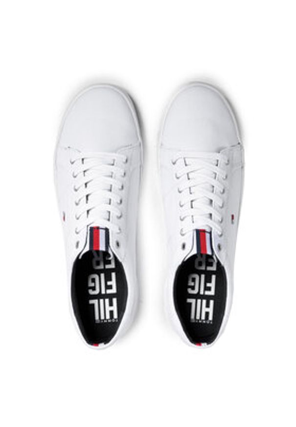 TOMMY HILFIGER - Tommy Hilfiger Sneakersy Iconic Long Lace Sneaker FM0FM01536 Biały. Kolor: biały. Materiał: materiał