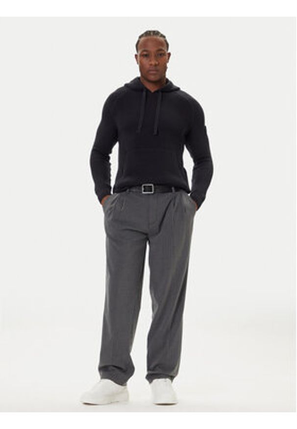JOOP! Jeans Sweter 15 JJK-18Harrio 30049660 Granatowy Modern Fit. Kolor: niebieski. Materiał: bawełna