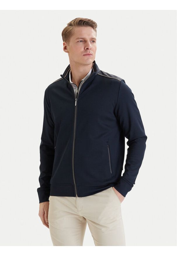 Bugatti Bluza 8750-15123E Granatowy Regular Fit. Kolor: niebieski. Materiał: bawełna