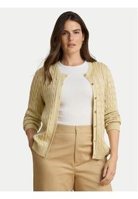 Lauren Ralph Lauren - LAUREN RALPH LAUREN Kardigan Cable 200P14040501 Beżowy Regular Fit. Kolor: beżowy. Materiał: bawełna #3