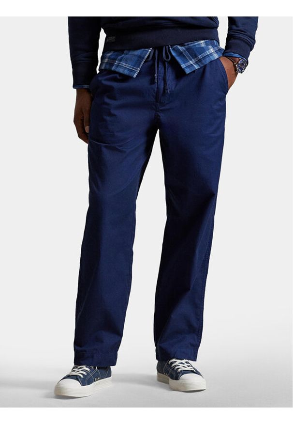 Polo Ralph Lauren Spodnie materiałowe 710P03052001 Granatowy Regular Fit. Kolor: niebieski. Materiał: bawełna