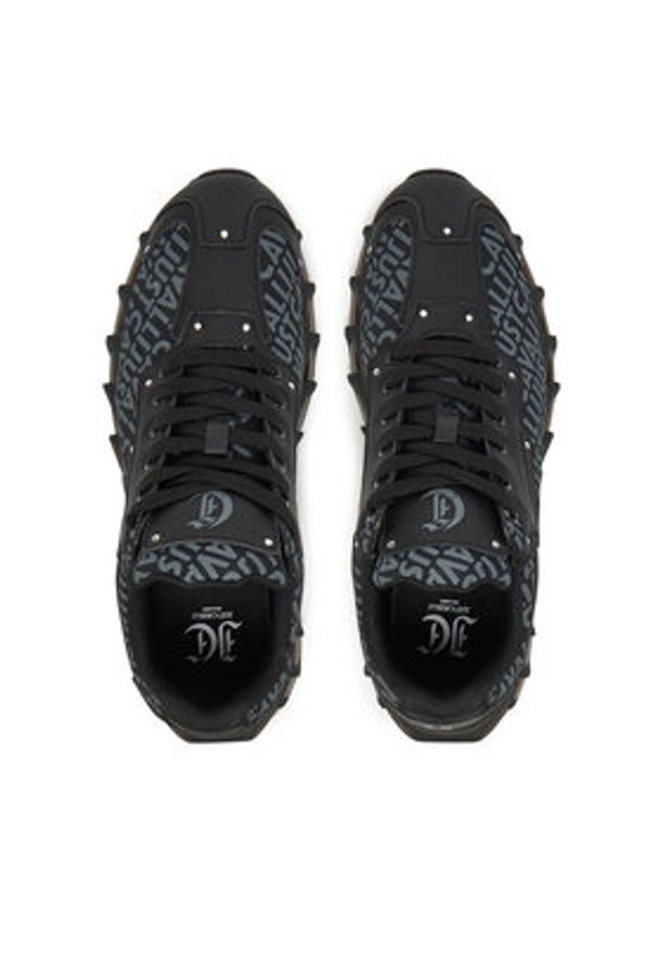 Just Cavalli Sneakersy 78QA3SQ1 ZSC46 Czarny. Kolor: czarny. Materiał: materiał