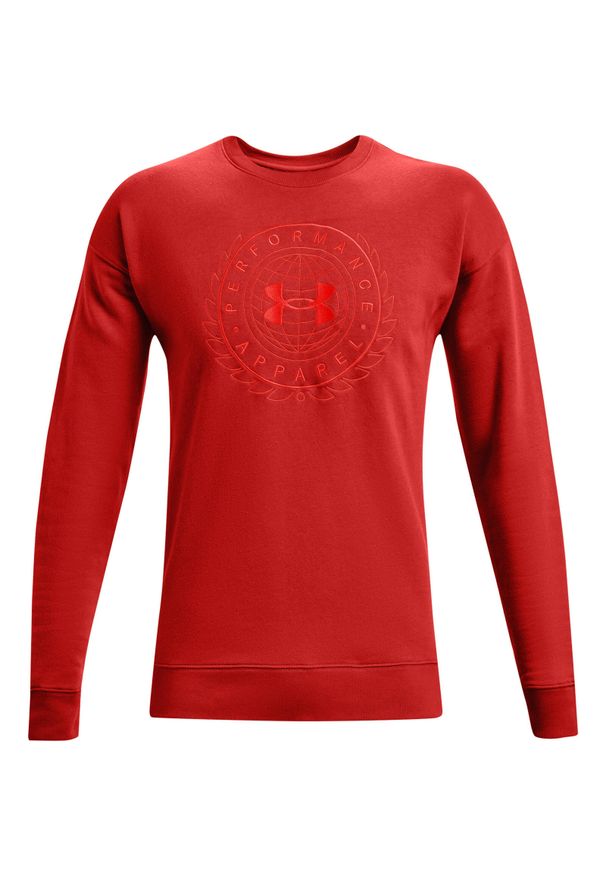 Bluza męska Under Armour Ua Rival Alma Mater. Kolor: pomarańczowy. Materiał: bawełna, materiał