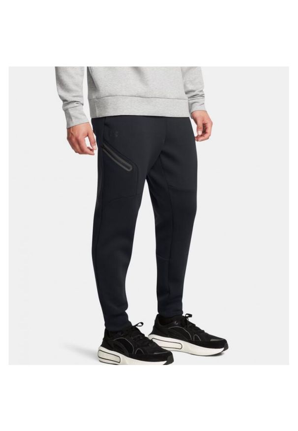 Spodnie męskie Under Armour Unstoppable Fleece. Kolor: czarny. Sport: fitness
