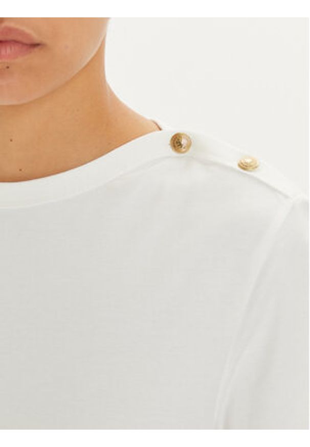 TOMMY HILFIGER - Tommy Hilfiger Bluzka WW0WW42907 Biały Regular Fit. Kolor: biały. Materiał: bawełna