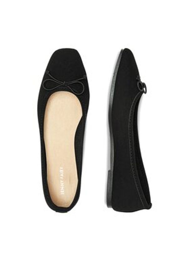 Jenny Fairy Baleriny WYL04067-1 Czarny. Kolor: czarny. Materiał: syntetyk, skóra