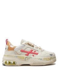 Premiata Sneakersy Draked VAR 356 Écru. Materiał: skóra