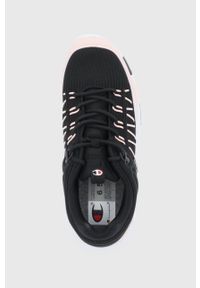 Champion Buty S11324 kolor czarny na płaskiej podeszwie. Nosek buta: okrągły. Zapięcie: sznurówki. Kolor: czarny. Materiał: materiał. Obcas: na płaskiej podeszwie
